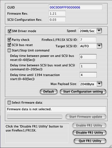 Configuration Utility for Mac OS 10