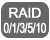 RAID 0/1/3/5/10