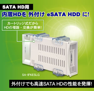 内蔵SATA HDDを外付けに！HDの性能を100%発揮するeSATA HDケース