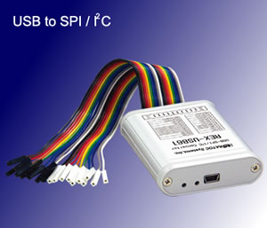 パソコンのUSBポートからSPI/I2Cバス搭載デバイスを直接制御