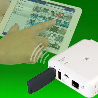 タブレット充電に対応！USBメモリ/HDDの写真や動画をワイヤレスで見る！