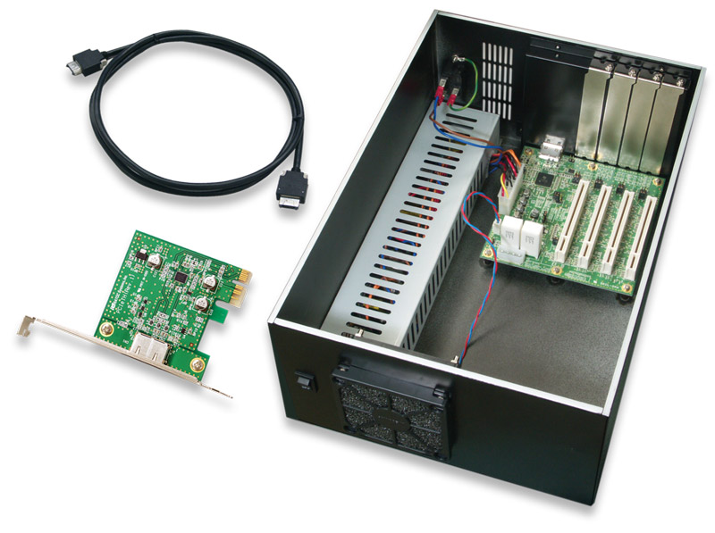 PCI Express 1スロットでPCIを4スロット増設できる外付け拡張BOX登場 
