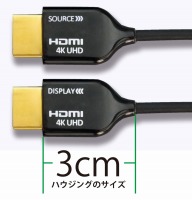 4K60Hzと4K30Hzに対応したノイズに強いHDMI光ファイバーケーブル [RATOC]