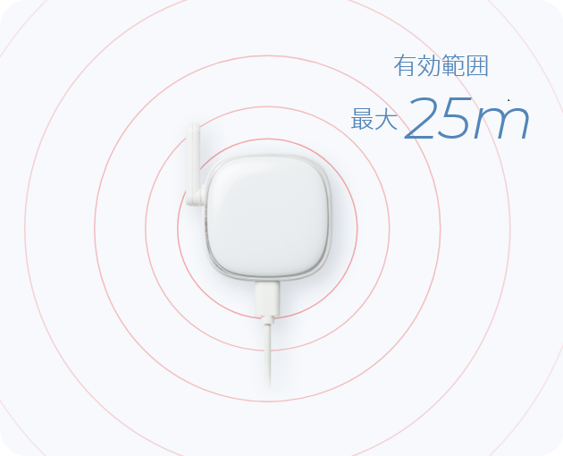 有効範囲最大25m
