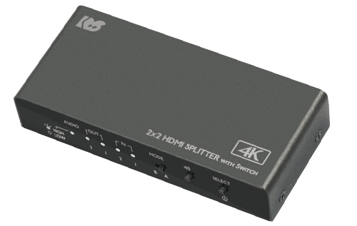 4K対応HDMI切替・分配器（2入力 2出力）