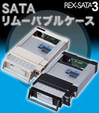 SATA 6Gbps対応リムーバブルケース SA3-RC1-BK/LG[RATOC]