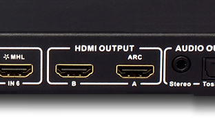 4K60Hz対応 6入力2出力HDMIマトリックススイッチ RS-HDSW62-4KZ [RATOC]