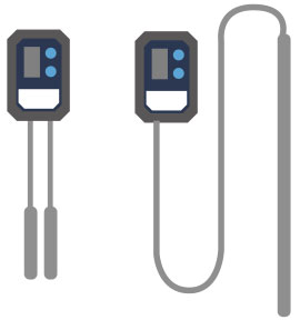 2点計測やスティックタイプのセンサーあり