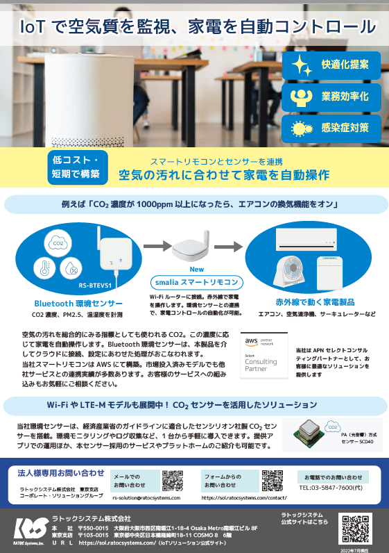 CO2センサー連携で家電操作
